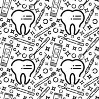 Dental vector seamless pattern