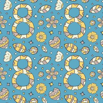 Spring vector seamless pattern