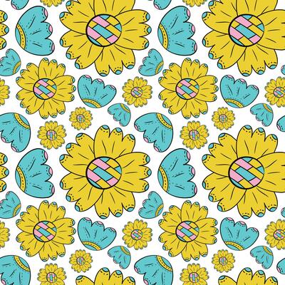 Spring vector seamless pattern