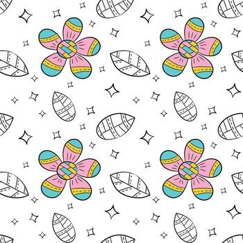 Spring vector seamless pattern