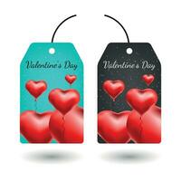 Happy Valentines day vector banner with hearts