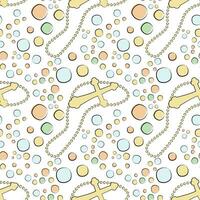 Vector seamless pattern on the religious theme of christening