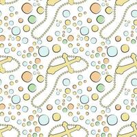 Vector seamless pattern on the religious theme of christening