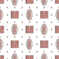 Women's menstruation and pads seamless pattern vector