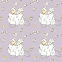 Vector seamless pattern on the religious theme of christening