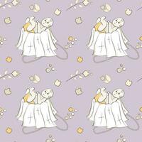 Vector seamless pattern on the religious theme of christening