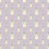 Vector seamless pattern on the religious theme of christening