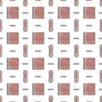 Women's menstruation and pads seamless pattern vector