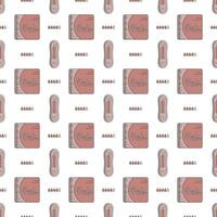 Women's menstruation and pads seamless pattern vector