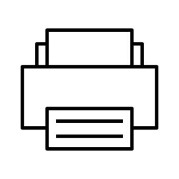 printer icon design vector