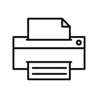 printer icon design vector