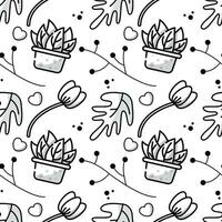 Floral vector seamless pattern