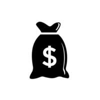 dinero bolso icono diseño vector