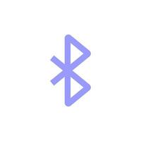 bluetooth icon in blue for technology vector