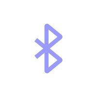 bluetooth icon in blue for technology vector