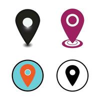 colorful vector locations icon design