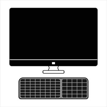 icono de vector de computadora