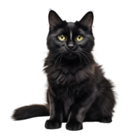 ai généré noir chat agrafe art png