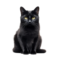 AI generated Black cat clip art png