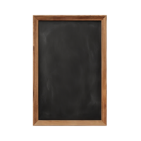 AI generated Blank chalkboard in wooden frame clip art png