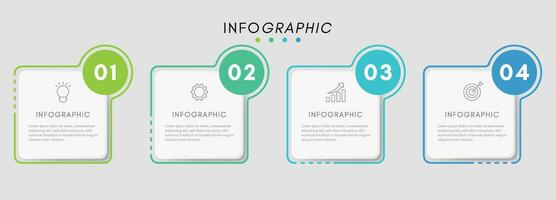 Inforgraphic 8Vector inforgraphic design template with icons and 4 options or steps. vector