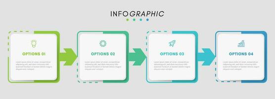 Vector infographic design template with icons and 4 steps.