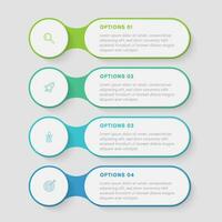 Presentation business infographic template with 4 options vector