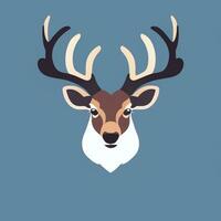 AI generated Stag Antler Deer Animal Logo Icon Sticker Decoration Clip Art Simple Background photo