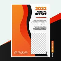 Business Annual Report Cover Page Editable Vector