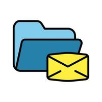 email folder icon vector