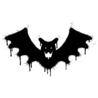 Spray Painted Graffiti Bat silhouette Icon Sprayed isolated with a white background. vector