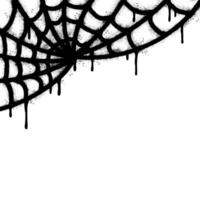 Spray Painted Graffiti spiderweb icon Sprayed isolated with a white background. vector