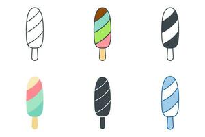 Ice Pop icon collection with different styles. Ice cream icon symbol vector illustration isolated on white background