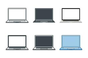 Laptop Digital device icon collection with different styles. Computer Laptop icon symbol vector illustration isolated on white background