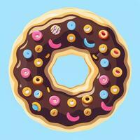 AI generated Donut Logo Avatar Clip Art Icon Sticker Decoration Simple Background photo