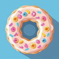 AI generated Donut Logo Avatar Clip Art Icon Sticker Decoration Simple Background photo