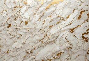 AI generated Abstract background with white gold realistic marble texture photo