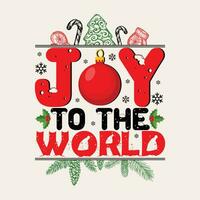 CHRISTMAS SET JOY TO THE WORLD vector