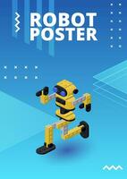 robot póster para impresión y diseño. vector ilustración.