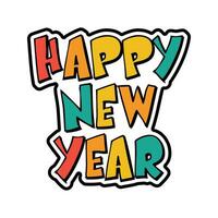 Happy new year typography tshirt design vector