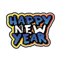 Happy new year typography tshirt design vector