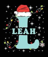 Awesome Christmas girl name t-shirt design vector