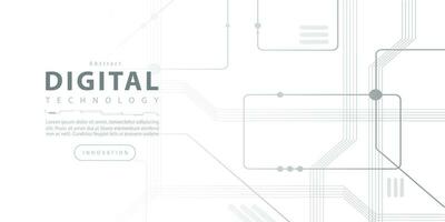 Abstract digital technology hi tech futuristic grey white background, cyber information communication, innovation future tech data, internet network connection, Ai big data lines dots, circuit vector