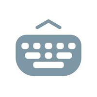Show keyboard flat design icon vector illustration