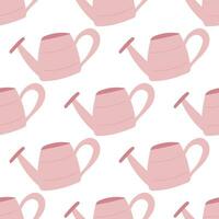 watering can water garden pink eco pattern vector