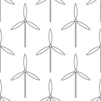 wind generator saving green eco pattern line vector