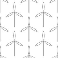 wind generator saving green eco pattern line vector