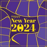 vector Happy New Year 2024 Abstract Background Flat Design