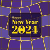 vector Happy New Year 2024 Abstract Background Flat Design