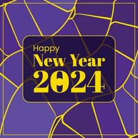 vector Happy New Year 2024 Abstract Background Flat Design